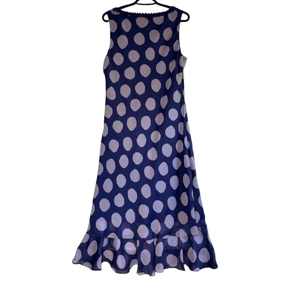 JACQUES Vert Sleeveless Polka Dot Dress size 14 - Picture 4 of 6